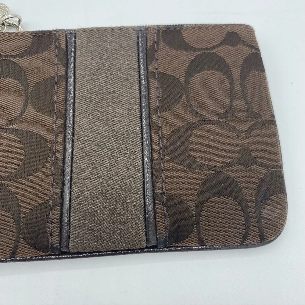 Coach Brown Wristlet Purse Clutch Wallet Bag - Picture 4 of 9